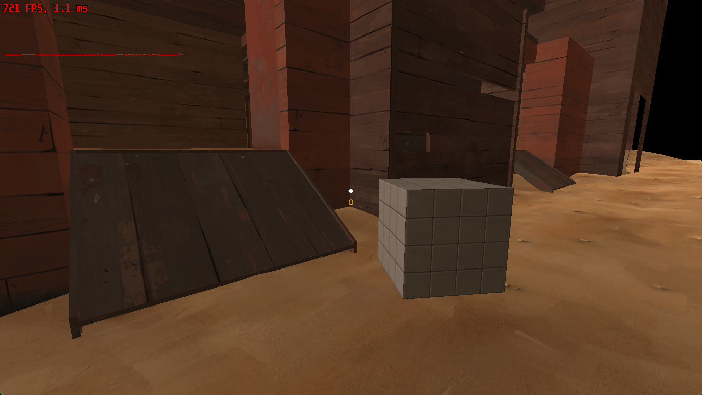 Screenshot of a map from Team Fortress 2 loaded in TASBox